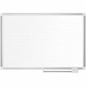 Round cornered , aluminum framed white dri-erase board